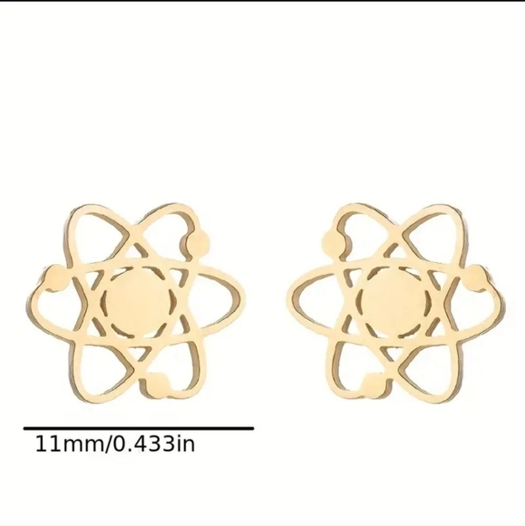 Molecular Earrings - Picture 3 of 4